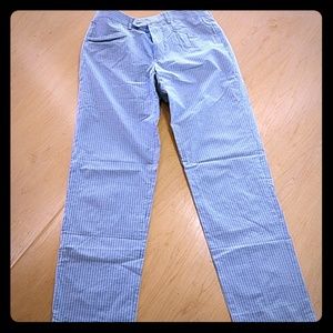 Etro men's blue plaid cotton pants euro size 46